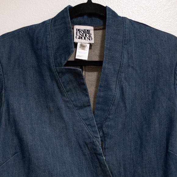 Prairie Underground Turner Denim Jacket Mechanic Asymmetric SZ M - Picture 3 of 6